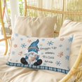 thumbnail image 4 of Beige Christmas Pillow Covers, Linen Long Throw Pillow Case, Xmas Snowflakes Gnomes Gingerbread Man Holiday Pillow Protector Decorative Cushion Cover for Living Room/Bedroom 12" x 20", 4 of 8