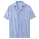 thumbnail image 3 of Blusa y camisa de manga corta con cuello vuelto Camisa de verano de color liso de manga corta para hombre Camisa holgada de media manga que no necesita planchado Top/camisa de manga corta con solapa T, 3 of 5