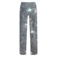 thumbnail image 5 of ClodeEU Womens Sequin Wide Leg Pants,Elastic Waisted Sparkly Glitter Pant For Party Gray,Womens Plus S, 5 of 5