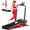 deep black, variant on 15% Incline Walking Pad with Handle Bar, 2.5HP Under Desk Treadmill 0.6-6.2MPH for Home Office, 300 LBS Weight Capacity