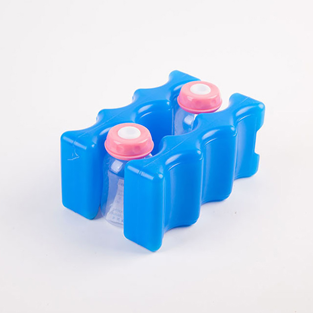 Tineasur 4pcs Ice Packs for Cooler Rubber Blue for Freezing