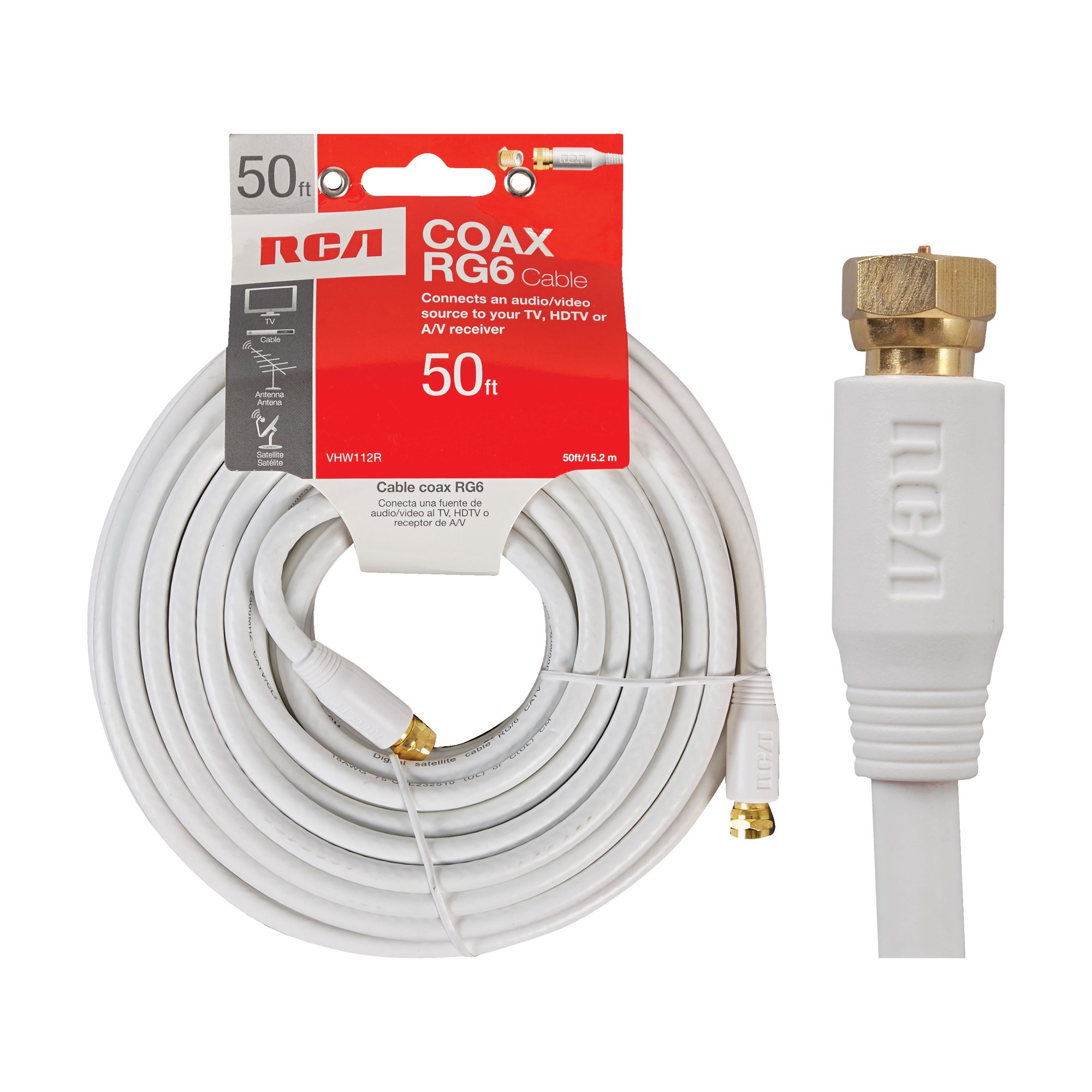 Voxx Accessories RCA RG6 Coaxial Cable - Pack of 3