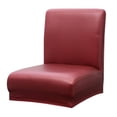 thumbnail image 4 of AMLESO Elastic Solid Stool Short Back Dining Chair Slipcover Modern Removable Anti-dirty Kitchen Seat Stretch Chair Cover red, 4 of 8