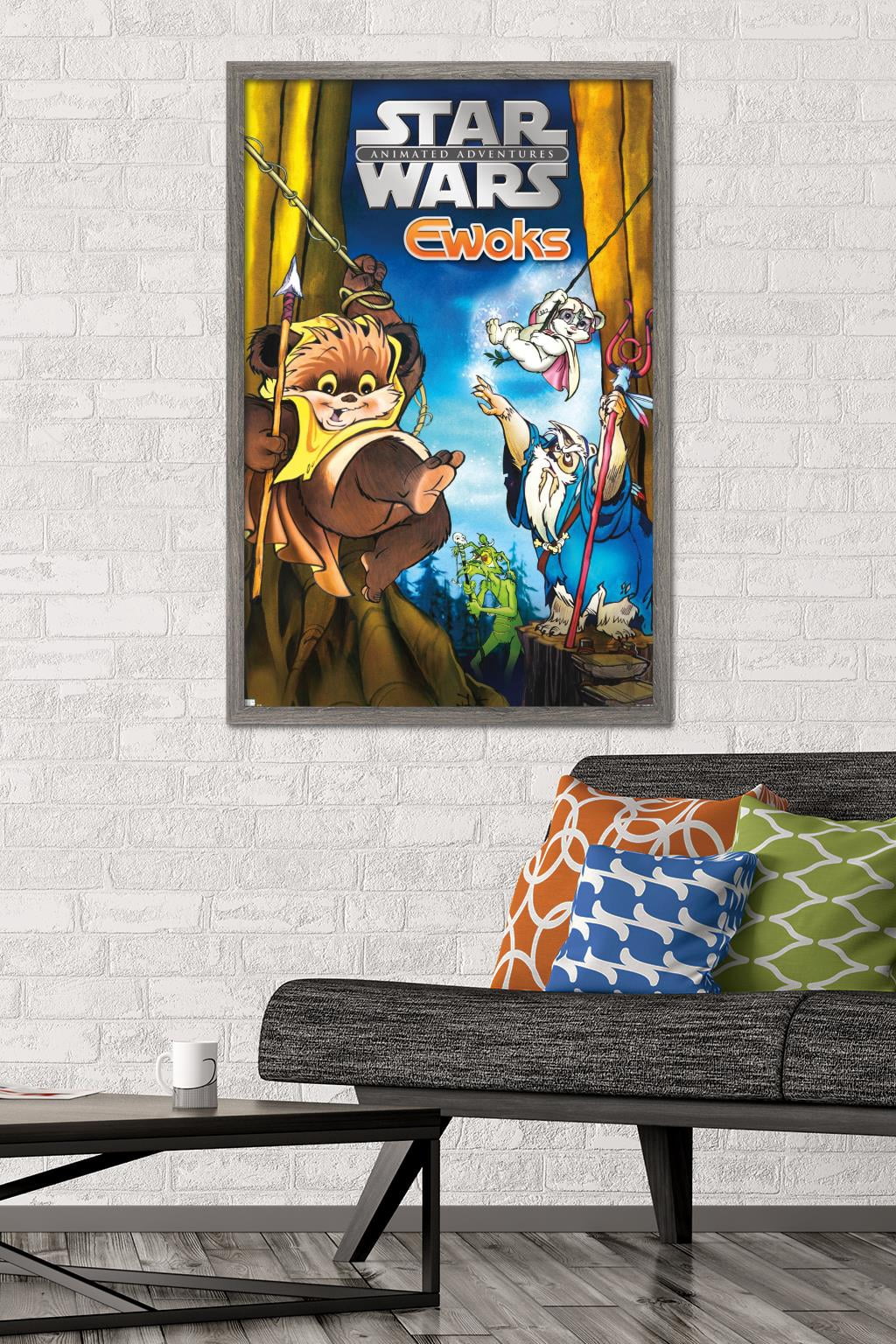 Star Wars: Ewoks - Key Art Wall Poster, 22.375" x 34", Framed