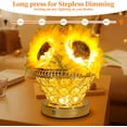 thumbnail image 2 of Birthday Gifts for Women, Gift Basket for Mom Sunflower Cordless Table Lamp, Crystal Lamps Touch Bedside Lamps Infinitely Dimming with USB Charge Night Light for Bedroom, 2 of 4