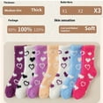 thumbnail image 5 of 5 Pairs Womens Fuzzy Fluffy Cozy Warm Super Soft Slipper Socks Microfiber 3-8 Pairs Home Socks For Christmas, 5 of 7