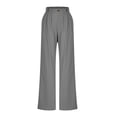 thumbnail image 4 of SIYUDAN Women'S Pants Casual Womens Pants Grey Adult Trousers For Women Loose Fit Pants For Women Wide Leg Pants Woman With Pockets Summer Pants, 4 of 5