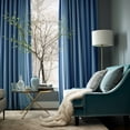 thumbnail image 2 of Lapalife Velvet Curtains, Rod Pocket Room Darkening Curtain Christmas Window Curtain Drapes for Living Room Bedroom, Blue, 52''x 120'', 1 Panel, 2 of 7
