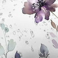 thumbnail image 5 of Purple Floral Shower Curtain, Cute Boho Watercolor Flower Wildflower Leaves Butterfly White Fabric Shower Curtains Set for Bathroom Decorative with Hooks 72 X 78 inch Spring Bath Decor, 5 of 6