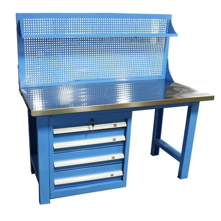 5 Ft Work Bench Table With Tool Cabinet For Shop Garage And