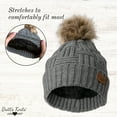 thumbnail image 3 of Britt's Knits Classics Faux Fur Pom Hat Winter Warm Knitted Beanie - Black (Women's), 3 of 10