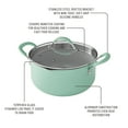 thumbnail image 5 of The Pioneer Woman Sutton 17-Piece Ceramic Cookware Set with Strainer Lids and Cookie Sheet with Rack, Green, 5 of 20