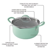 The Pioneer Woman Sutton 17-Piece Non-Stick Aluminum Cookware Set, Pots and Pans w/Bakeware & Utensils, Green