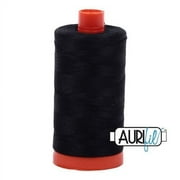 Aurifil Thread 50wt - Black - 100% Cotton Mako Aurifil #MK50-2692