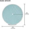 thumbnail image 3 of Coolnut Blue Checkered Fabric Texture Round Tablecloth 60", Waterproof Round Table Cloths with Umbrella Hole and Zipper for Outdoor Backyard /BBQ/Picnic, 3 of 7