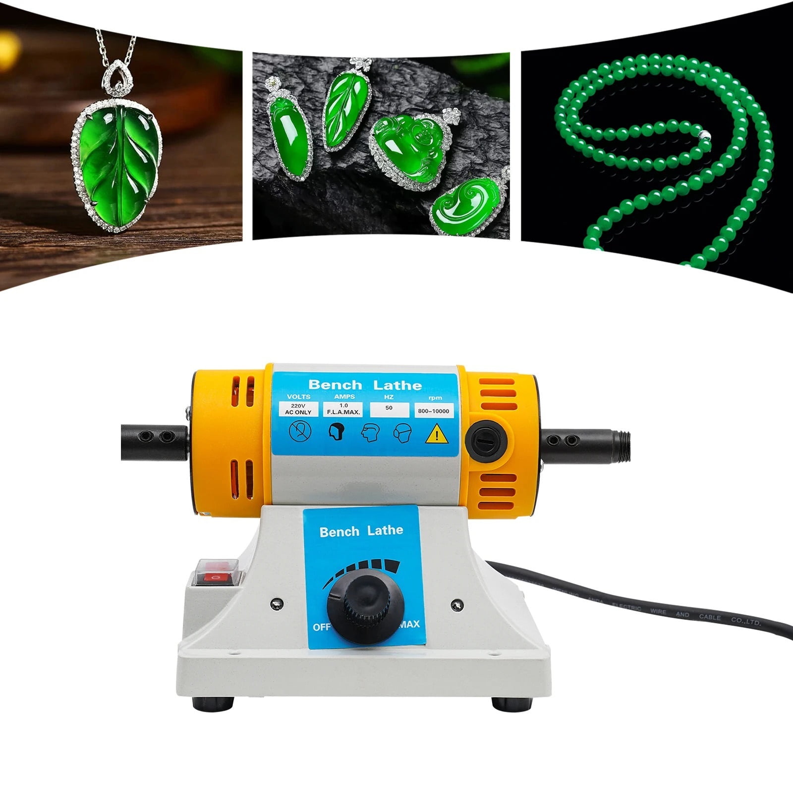 320W Bench Buffer Polishing Machine Multi-Function Benchtop Polisher Grinder  Jewelry Polisher For Amber, Metal