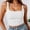 F-185White, variant on ZHOGXU Women's Tank Tops Sleeveless Square Neck Solid Color Cropped Comfortable Stretchy Slim Fit Layering Camisole For Daily Wear,Black,Xs
