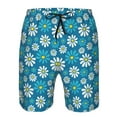 thumbnail image 3 of Logiee Daisies Flowers Print Mens Swim Trunks Quick Dry Board Shorts,Breathable Hawaii Beach Shorts Swimwear Bathing Suits-X-Large, 3 of 6