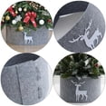 thumbnail image 3 of Miangastore 2Pcs Christmas Tree Skirt Elk Pattern Non-woven Christmas Tree Bottom Skirts, 3 of 9