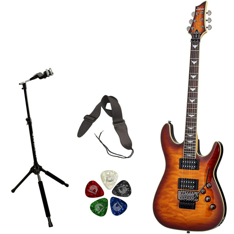 Schecter Omen Extreme-FR Electric Guitar, Vintage Sunburst Bundle