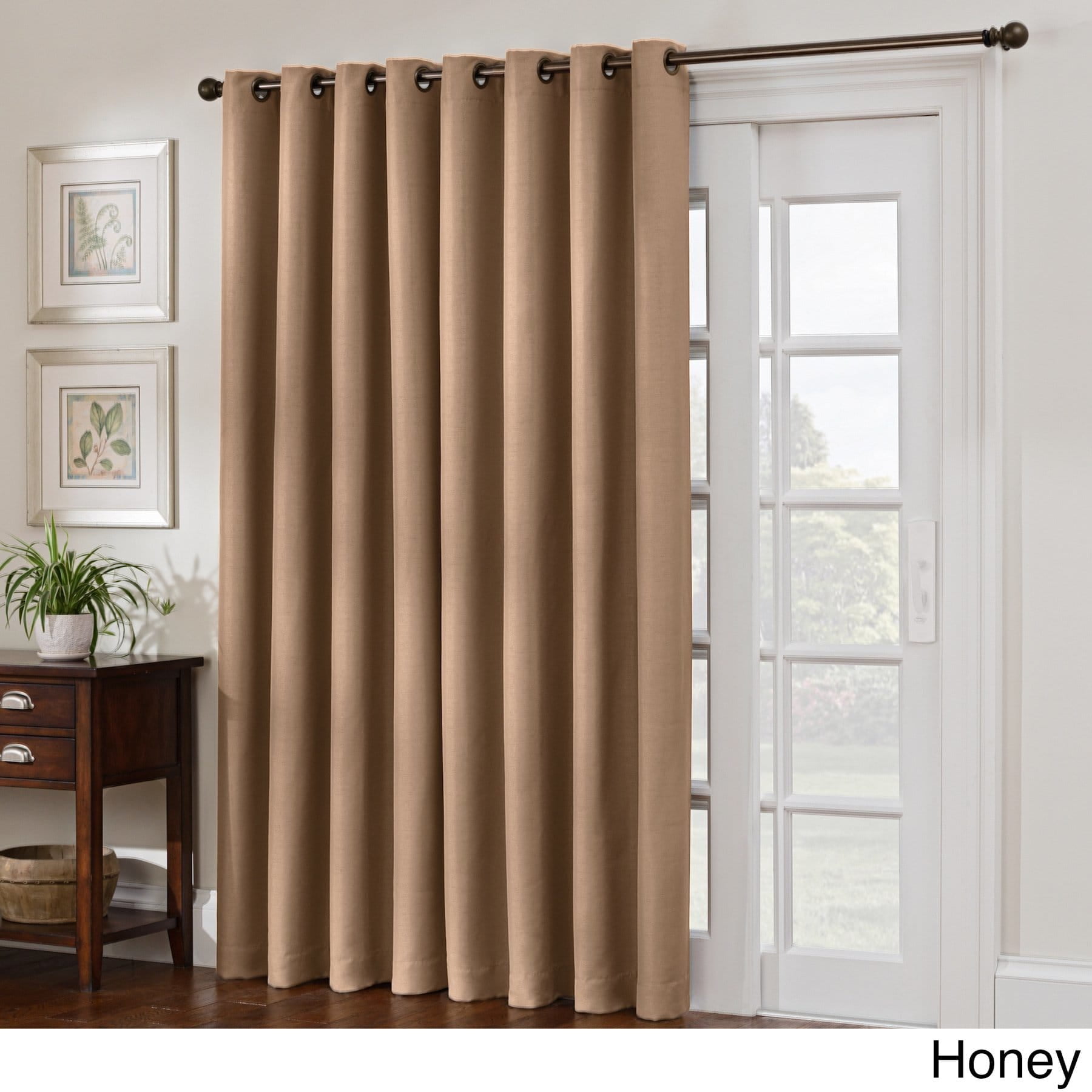 Keeco LLC Style Decor Antique Satin Roomdarkening Grommet Top Window Patio Curtain Panel 100