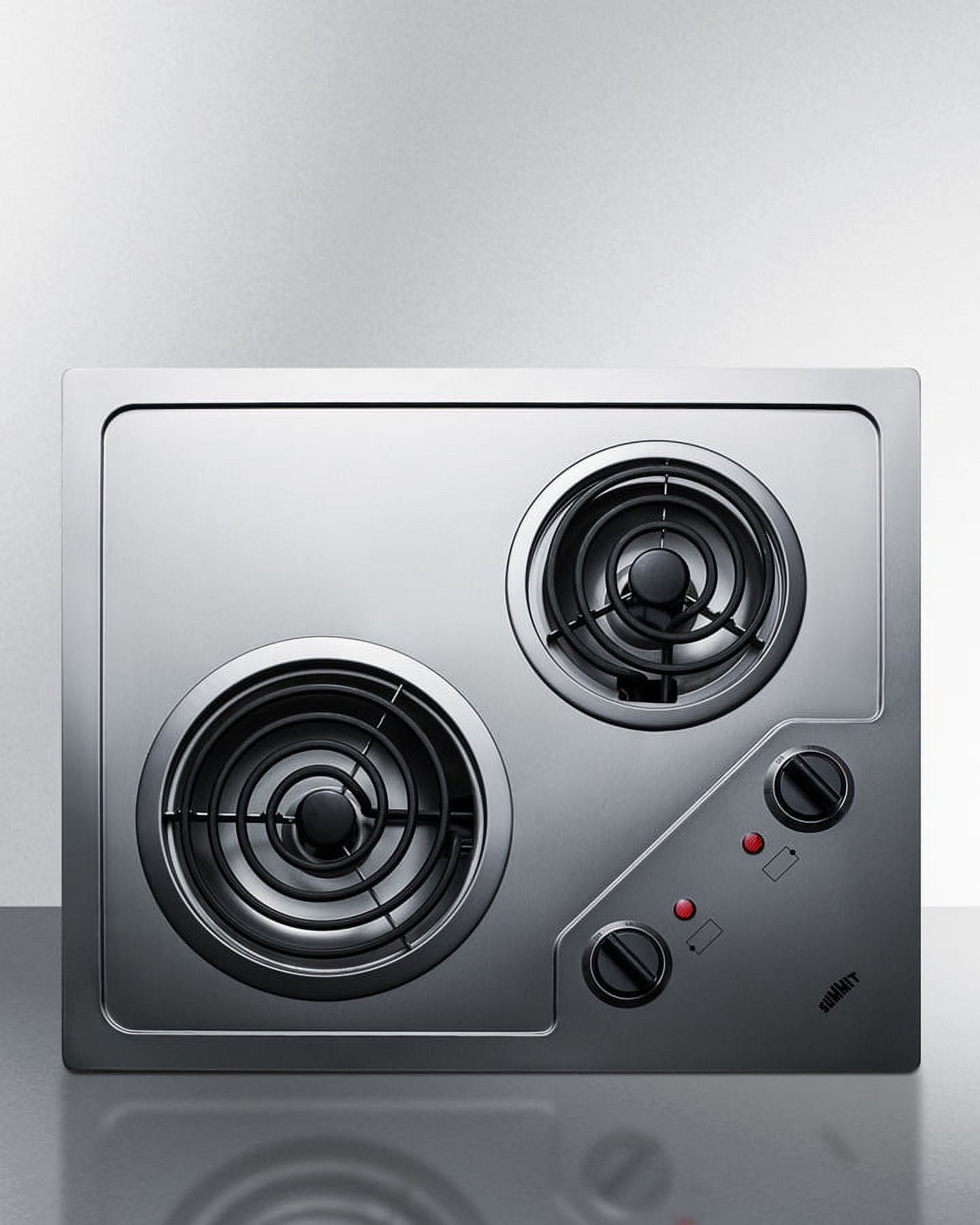 21" Wide 115V 2-Burner Coil Cooktop