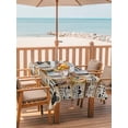 thumbnail image 2 of 60x84 Inch Outdoor Tablecloth with Umbrella Hole Zipper Rectangle Animals Farmhouse Rectangular Tablecloths Outside Waterproof Vintage Farm Country Star Brown Plaid Patio Table Cover for Picnic Party, 2 of 8