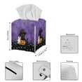 thumbnail image 3 of FUIALDOLG Leather Tissue Box Cover Black Cat Pumpkin, Modern Square Tissue Box Holder for Halloween Decorative, Ideal for Bathrooms/Office/Car/Nightstand/Dining Table, 5.1"X5.1"X5.5", 3 of 7