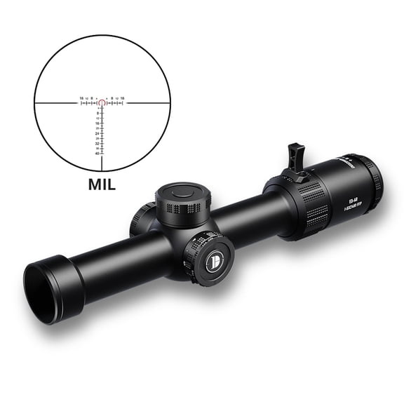 DISCOVERYOPT ED 1-6X24 Tactical Optics Riflescope Illumination Front Focus 30MM Tube MIL Adjustment