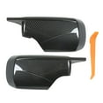 thumbnail image 1 of Tapas de cubiertas de espejo retrovisor de puerta lateral izquierda derecha estilo bocina para Serie 3 E46 Sedan 1998-2005 Estilo de fibra de carbono, 1 of 5