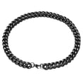 thumbnail image 3 of EOEMY 8-19mm Polished Black Plated Stainless Steel Cuban Curb Chain Necklace Bracelet-Black-15mm-20Inch Or 50Cm, 3 of 5