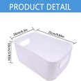 thumbnail image 2 of 4 Pack Small Plastic Portable Storage Container Bin with Handles  Utility Organizer Basket Box for Bathroom  Closet  Cabinet  Office  Home  Gray, 2 of 7