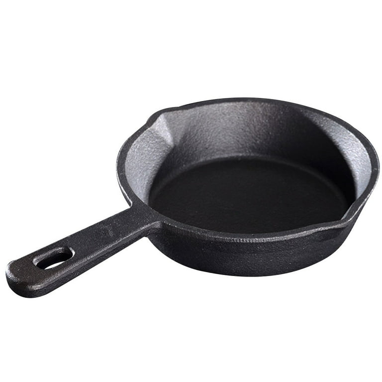 1pc Teflon Coated Non-stick Flat Fry Pan Round Cast Iron Skillet Suitable  For Kitchen