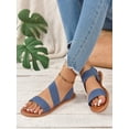 thumbnail image 6 of Women Minimalist Elastic Band Flat Sandals  Fashion Sandals, 6 of 7