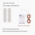 thumbnail image 1 of 50 Guirnaldas de Luces LED con 50 Clips Transparentes para Colgar Imágenes, Guirnaldas de Luces para Fotos con Clips - Pared de Dormitorio Perfecta, 1 of 5