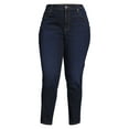 thumbnail image 5 of Time and Tru Women's High Rise Curvy Skinny Jeans, Available in Regular and Short Inseams, Sizes 0-22, 5 of 5