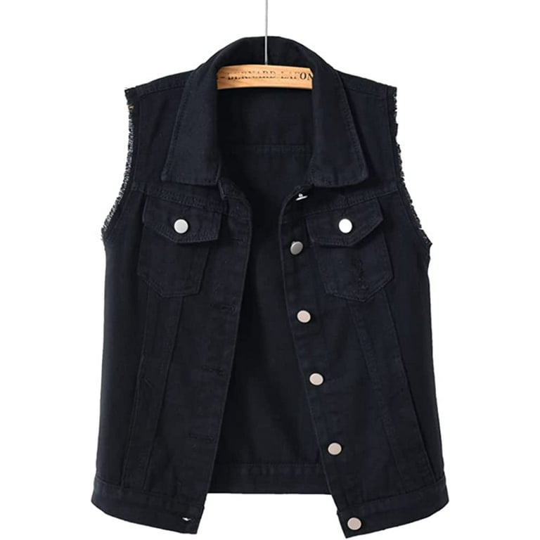 Colored denim shop vest