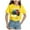 Yellow, variant on Tkrady Toddler Girls New Letters Printed Round Neck Short Sleeve T Shirt Tops School Times Clothes, Sizes 1-14 Years