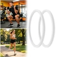 thumbnail image 2 of Silicone Patellar Tendon Knee Support Bands 2 Pack, Flexible Knee Brace Accessories for Running Basketball Tennis Hiking Sports, White, 2 of 4