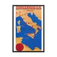 thumbnail image 6 of Marcevaggi SA International Sea and Land Transport, 1935. Framed Vintage Travel Poster, 6 of 11