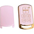 thumbnail image 3 of Key Fob Cover Compatible with Toyota Sienna 2011-2020 6 Button Keychain Case Holder Protector,Pink-gold, 3 of 6