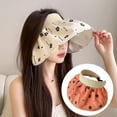 thumbnail image 5 of Sombrero de copa vacío ajustable con circunferencia de 56-60 cm, sombrero de playa de verano para mujer, sombrero de protección solar plegable, 5 of 5