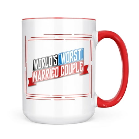 

Neonblond Funny Worlds worst Married Couple Mug gift for Coffee Tea lovers