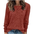 thumbnail image 2 of Babysbule Chandails pour Femmes Liquidation Mode Chandail à Col Roulé Manches Longues Style Ample Tricoté Hauts Blouse, 2 of 6