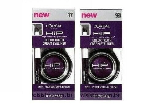 2 PC L'Oreal HIP High Intensity Pigment Color Truth Cream Eyeliner, 960 EGGPLANT