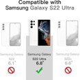 thumbnail image 2 of fafa-Case for Samsung Galaxy S22 Ultra 5G 6.8-Inch, Non-Yellowing Shockproof Bumper Protective Phone Cover, Anti-Scratch Hard PC Back (Clear), 2 of 4