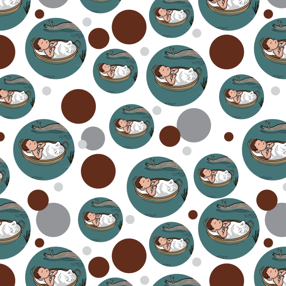 Baby Moses in a Basket Christian Premium Gift Wrap Wrapping Paper Roll