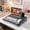Black, variant on Coliware Lap Desk with Pillow Cushion, Portable Laptop Desk with Anti-Slip Strip Wrist Rest & Storage Function Fits Up to 15.6” Laptops, Laptop Stand for Home Office, Wood Grain Book Tablet
