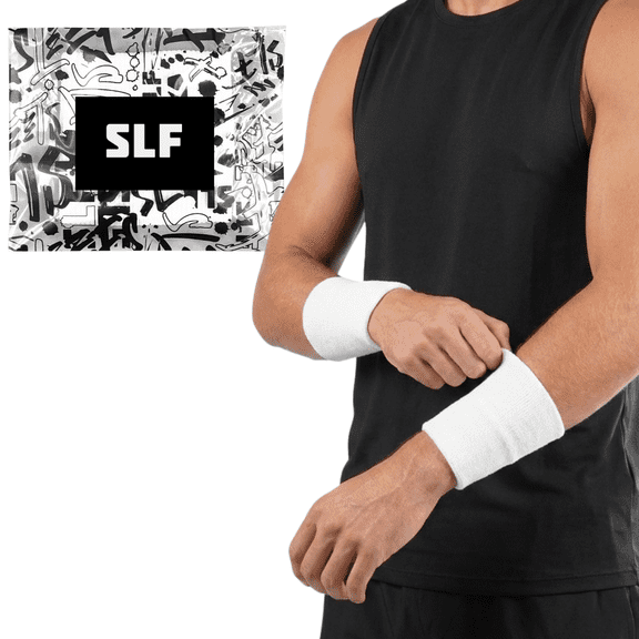 Sleefs Breathable White Drip Sports Sweatbands