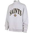 thumbnail image 2 of Women's '47 Heather Gray New Orleans Saints Vantage Mock Neck Pullover Sweatshirt, 2 of 3
